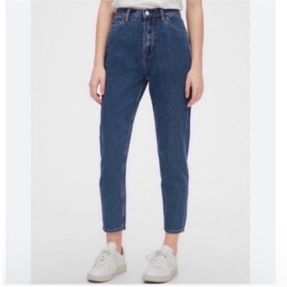 High-Rise Tapered Women’s Jeans - Dark Blue